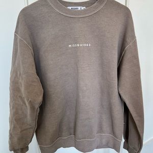 misguided brown sweatshirt